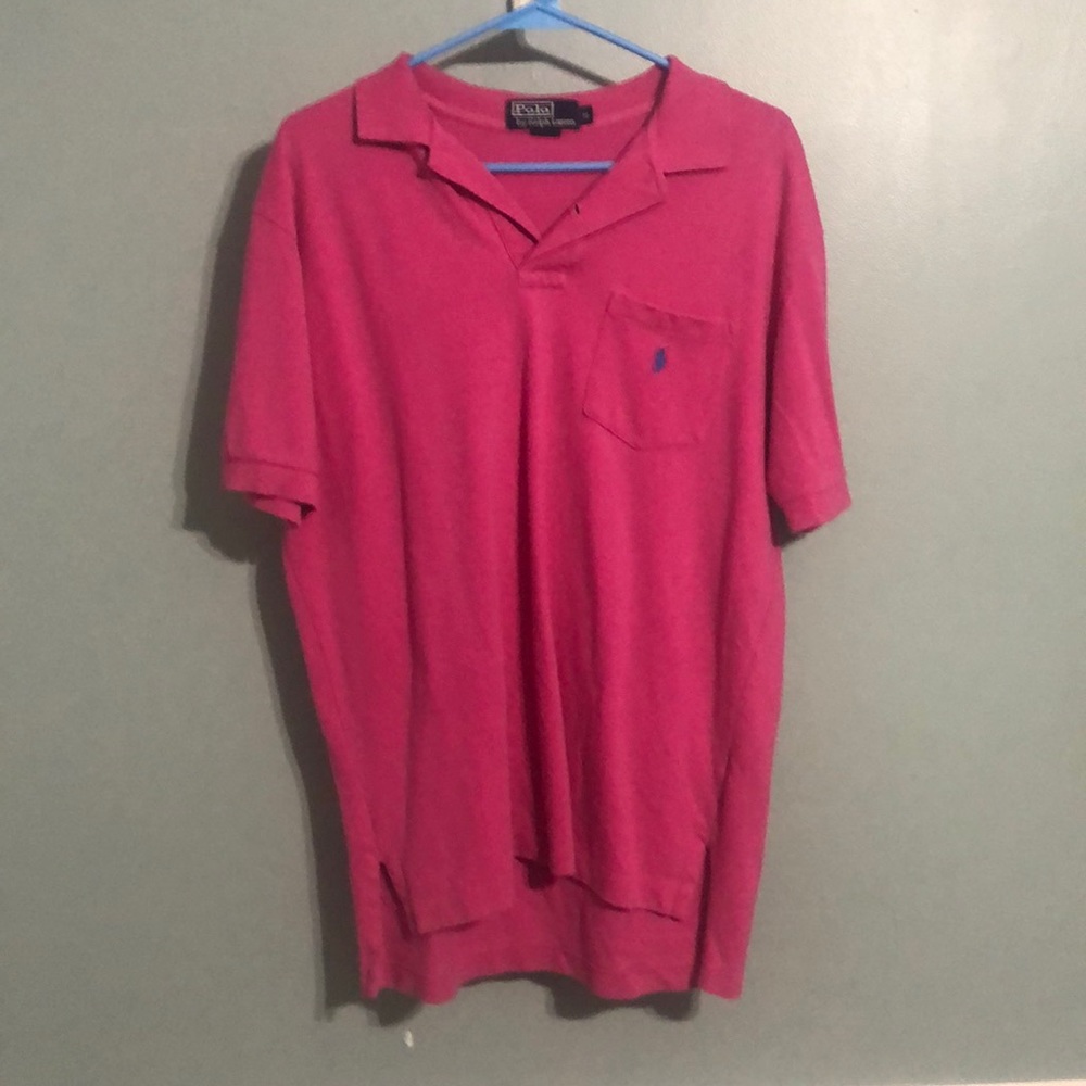 Pink polo raulph Lauren shirt sleeve dress shirt